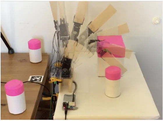 Robot arm motion planning scene