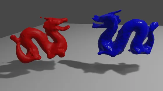 Surface HOF dragon reconstruction